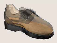 Fade out of upper to show sole and interior