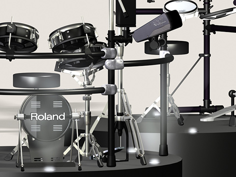 Close Up Detail of Roland TD-20K  Virtual Drums